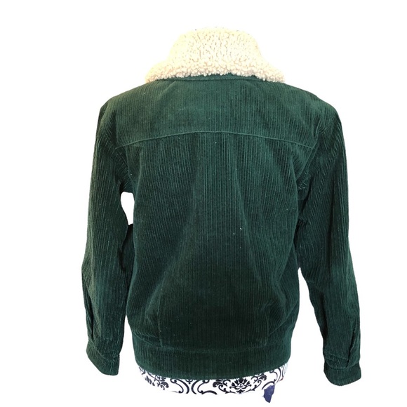 FRANK & OAK Fur-trim Green Corduroy Jacket - Picture 7 of 16
